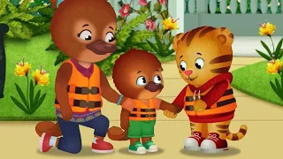 daniel helps teddy feel brave about going on boat trolley 