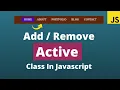 How to add and remove active class on click - HTML CSS and Javascript