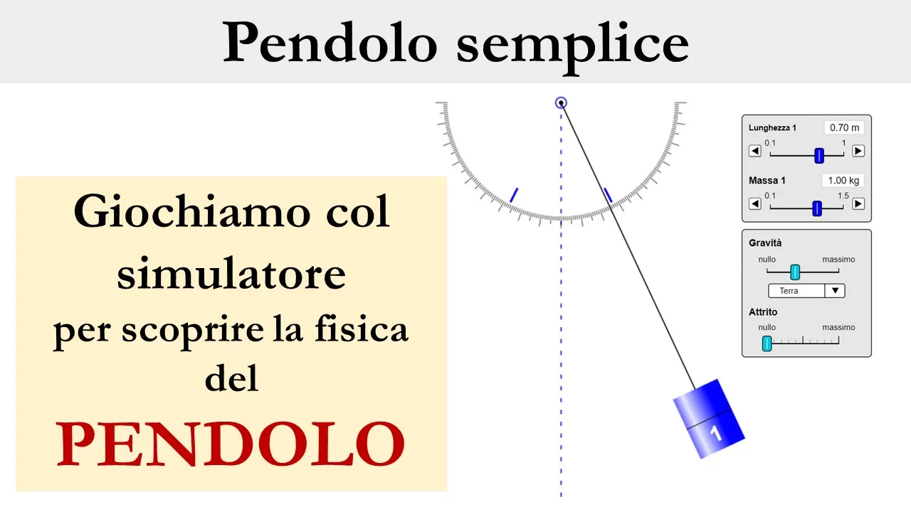 Pendolo semplice - giochiamo col simulatore