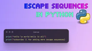 Python Escape Sequences Explained Beginner Friendly
