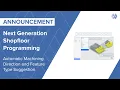 Next-Generation Shopfloor Programming - Automatic Machining Direction and Feature Type Suggestion