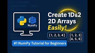V1-Numpy - Create 1D 2D Arrays Python NumPy Tutorial Beginners Guide with Examples