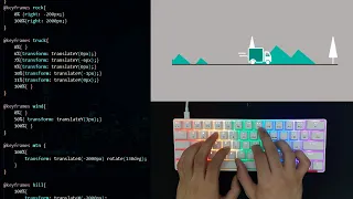 ASMR Programming - Coding Moving Truck Animation Using HTML CSS