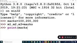 Chapter 2 14 - Multiple Assignments in Python Multiple Variable declaration in single statement