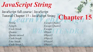 JavaScript full course JavaScript Tutorial Chapter 15 - JavaScript String
