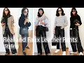 Real and Faux Leather Pants Pros and Cons Styling Nanushka Vegan and H M Genuine Leather Pants