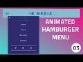 Awesome Hamburger Menu Overlay Using HTML CSS Javascript