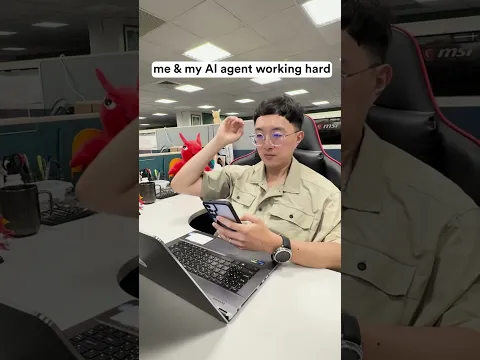 Me and My AI Agent Working Hard 😎