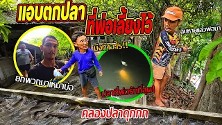 น้ำท่วมบ้านพ่อแล้ว แอบตกปลาดุกเผือกพ่อมาย่างกิน!!!