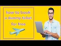 how to book dummy flight ticket for free For Visa Onwards Travel