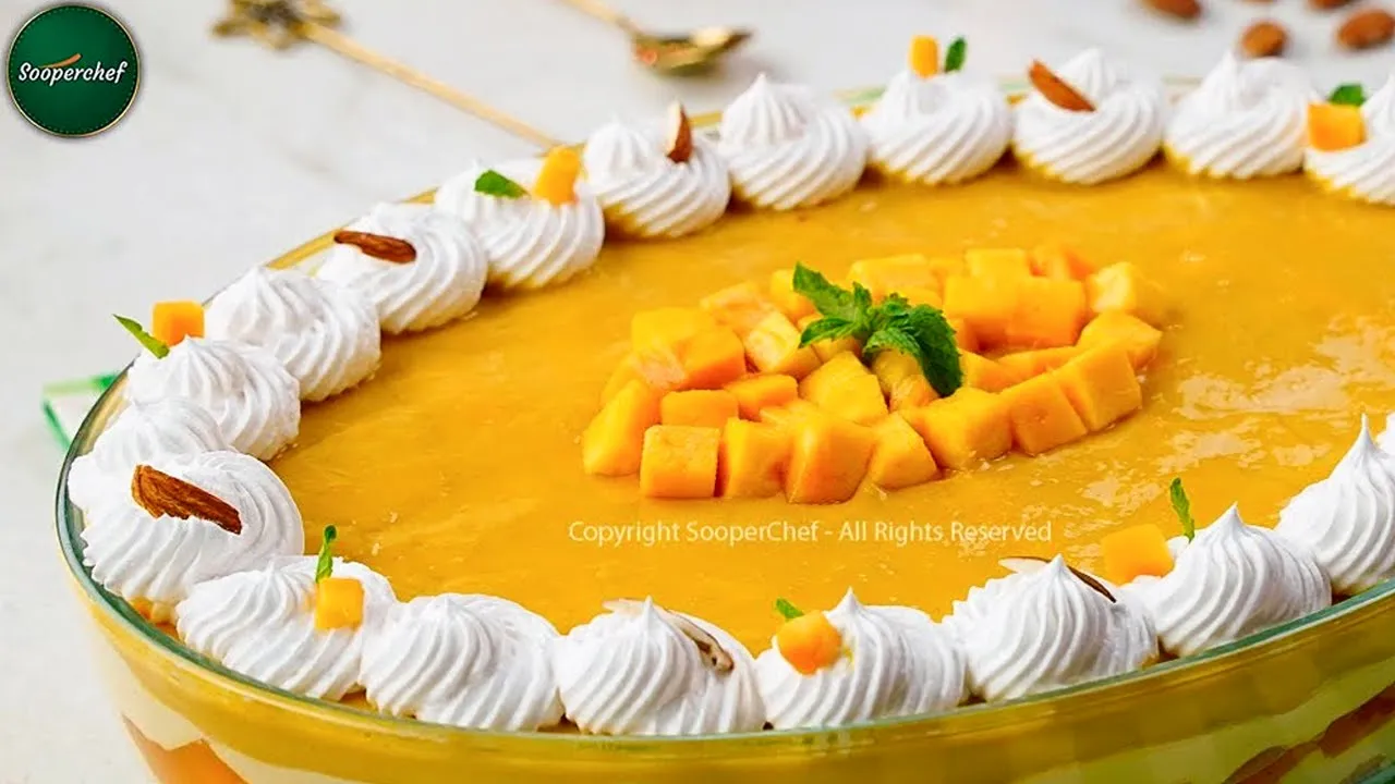 Mango Delight   Creamy Mango Delight Recipe by SooperChef