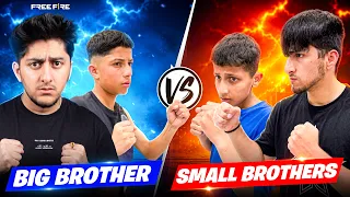 Big Brother Vs Small Brothers Crazy Free Fire Clash Squad Match !