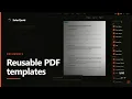 Build a Reusable PDF Template with Dynamic Fields