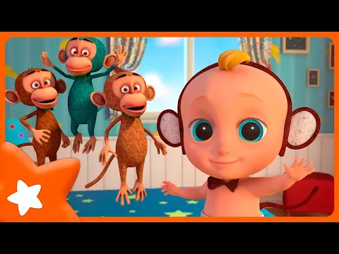 Cinco Monitos | Canciones infantiles ? DIBUJOS ANIMADOS PARA NIÑOS | El Reino Infantil