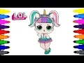 L O L Surprise Doll Unicorn Coloring Pages for Kids