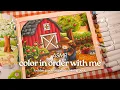 ASMR color in order with me Bobbie Goods On the Job Farmer page using Ohuhu markers ep 5