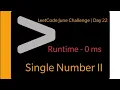 Single Number II LeetCode 137