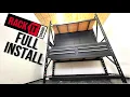 RACK IT shelving installation with bench drawers small workshop remodel part 6