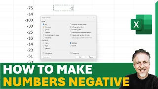 How to Make Negative Numbers in Excel Make All Numbers Negative Make Positive Numbers Negative