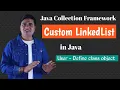 User-defined class objects in Java LinkedList Custom LinkedList in Java