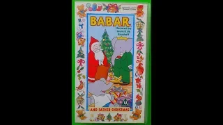 original vhs opening babar and father christmas 1991 reissue uk retail tape 
