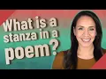 What is a stanza in a poem