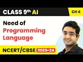 Artificial Intelligence Class 9 Unit 4 Python - Need of Programming Language