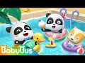 Download Lagu Five little Babies Swimming Song | Monsters Song, Baby Shark | Nursery Rhymes | Kids Songs | BabyBus