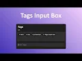 Tags Input Box Using HTML CSS JavaScript