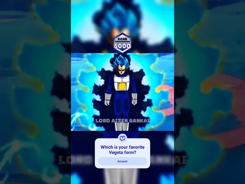 Evolution of Vegeta Rank Up