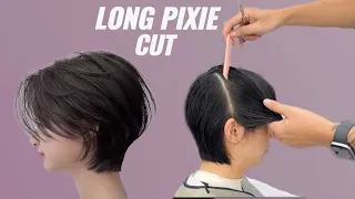 How to Cut a Perfect Long Pixie Professional Long Pixie Haircut Tutorial Step-by-Step Hair Cut