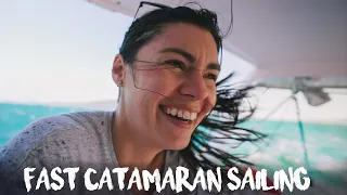 The Rush of FAST CATAMARAN SAILING! | Sailing Ruby Rose