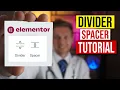 Divider Spacer Widget Elementor Tutorial 2022