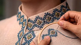 Beautiful Hand Embroidery for Clothes | Easy Neck Design