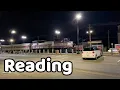 Northbound MBTA Commuter Rail Train Stops at Reading MA