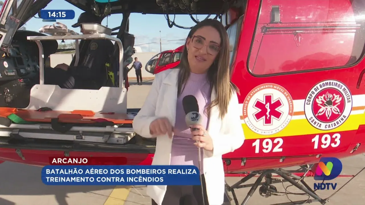 Arcanjo: Batalhão Aéreo dos Bombeiros realiza treinamento contra incêndios