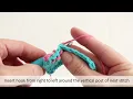 Crochet Back post single crochet left handed
