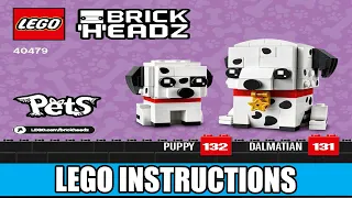 Lego Instructions | BrickHeadz Pets | 40479 | Dalmatian