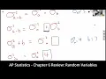 AP Statistics - Chapter 6 REVIEW Random Variables