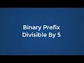 Binary Prefix Divisible by 5