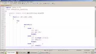 BCA Program Exception Handling In Java Tamil