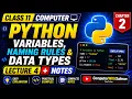 Class 11 Computer Chapter 2 Variables Naming Rules Data Types Lecture 4 Notes