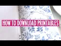 HOW TO DOWNLOAD YOUR PRINTABLE PLANNER