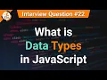 What is Data Types in JavaScript JavaScript Tutorials in Hindi Interview Question