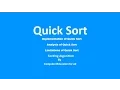 Quick Sort Implementation using C Analysis and Limitations Quicksort Algorithms