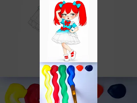 Poppy Playtime Poppy Color Smash Magic Hair Change 🎨 #poppyplaytime #shorts