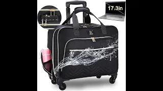 Rolling Laptop Bag with 4 Spinner Wheels 17 3 Inch TSA Lock Large Rolling Briefcase for Men Women