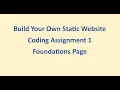 Coding Assignment - 1B Foundation Page HTML CSS Bootstrap Static Website NxtWave