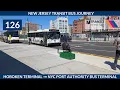 NJT Bus Route 126 Full Journey Hoboken-PATH - NYC Port Authority Bus Terminal 2026
