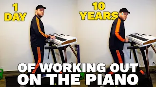 1 Day vs 10 Years of Working Out on the Piano |Treadmill|